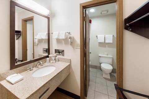 Superior Room, 1 King Bed, Non Smoking | Bathroom | Combined shower/tub, free toiletries, hair dryer, towels