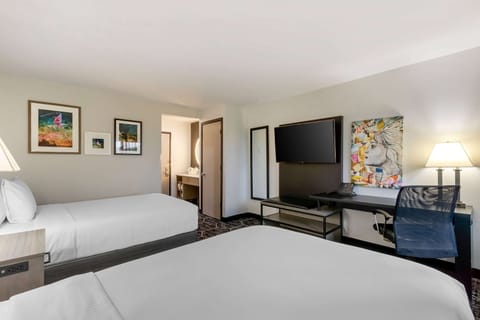 Room, 2 Queen Beds, Non Smoking | Premium bedding, desk, laptop workspace, iron/ironing board