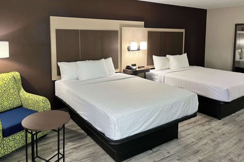 Room, 2 Queen Beds, Non Smoking | Premium bedding, in-room safe, desk, laptop workspace