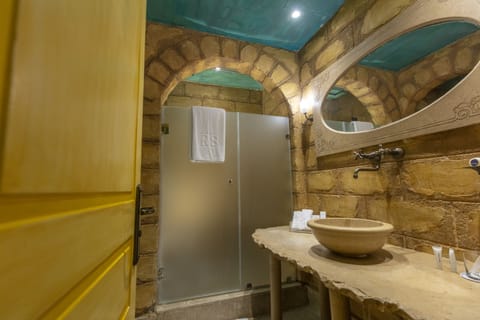 Superior Room, Multiple Beds, Sea View (Cleopatra Villa) | Bathroom | Combined shower/tub, deep soaking tub, rainfall showerhead