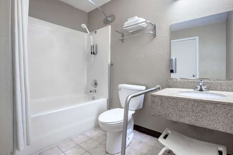 Room, 1 King Bed, Accessible, Non Smoking (Mobility,Hearing,Roll-In Shower) | Bathroom | Combined shower/tub, free toiletries, hair dryer, towels