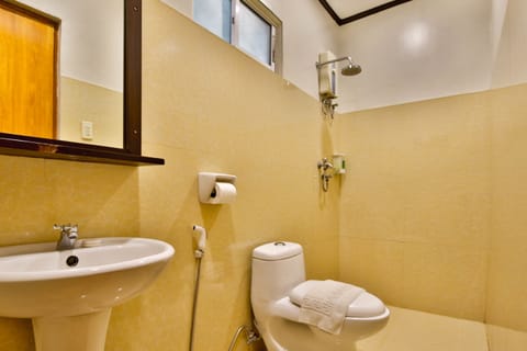 Family Room | Bathroom | Shower, hair dryer, bidet, towels