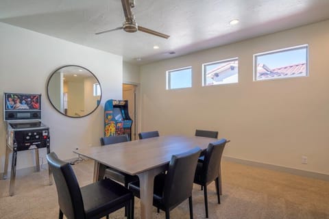 2 Arcade games and table seating - perfect for a game night!