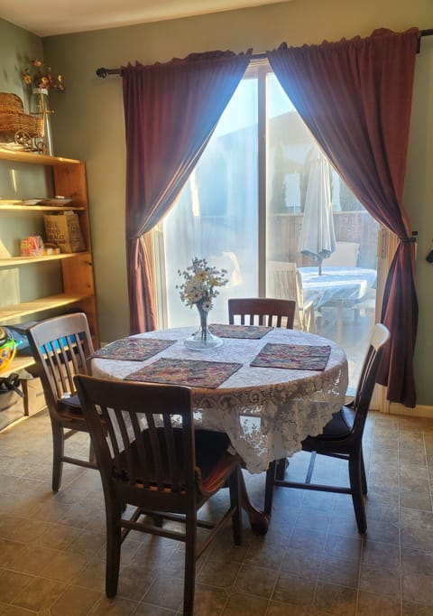 Dining Area 2 or Card/Game Table and Patio for Outdoor Dining.