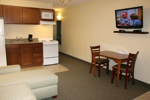 Suite, 1 Bedroom | Private kitchenette | Full-size fridge, microwave, stovetop, coffee/tea maker