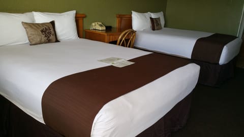 Standard Room, 2 Queen Beds, Non Smoking | Desk, iron/ironing board, bed sheets, alarm clocks