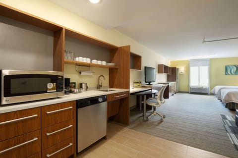 Studio, 2 Queen Beds, Accessible, Bathtub | Private kitchen | Full-size fridge, microwave, dishwasher, coffee/tea maker