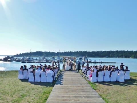 Outdoor wedding area