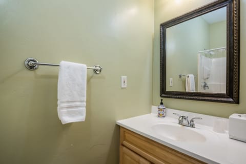 Premier Room, 1 King Bed, Non Smoking (The Carriage House) | Bathroom | Hair dryer, bathrobes, towels, soap