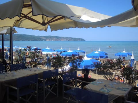 Breakfast, lunch, dinner served; seafood, beach views 