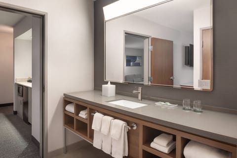 Suite, 1 King Bed, Non Smoking | Bathroom | Free toiletries, hair dryer, towels