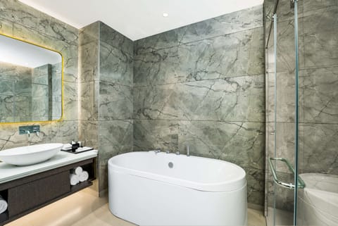 Premium Suite | Bathroom | Shower, free toiletries, hair dryer, bathrobes