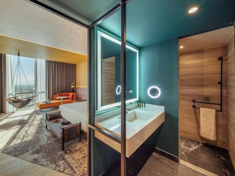 Superior Suite, 1 King Bed | Bathroom | Shower, rainfall showerhead, eco-friendly toiletries, hair dryer