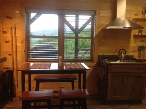View of mountain from kitchen table.