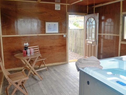 Relaxing hot tub | The Soup Kitchen, Borgue, near Kirkcudbright