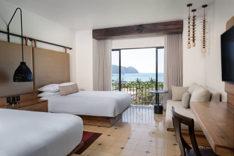 Room, 2 Double Beds, Non Smoking, Ocean View | Premium bedding, minibar, in-room safe, desk