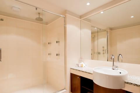 Junior Suite Queen with Lake View | Bathroom | Free toiletries, hair dryer, bathrobes, towels