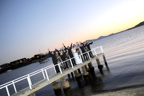 Outdoor wedding area