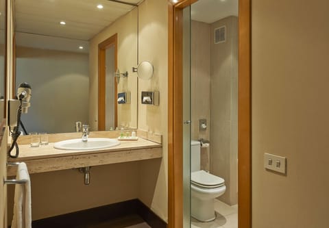 Junior Suite | Bathroom | Rainfall showerhead, eco-friendly toiletries, hair dryer, bathrobes