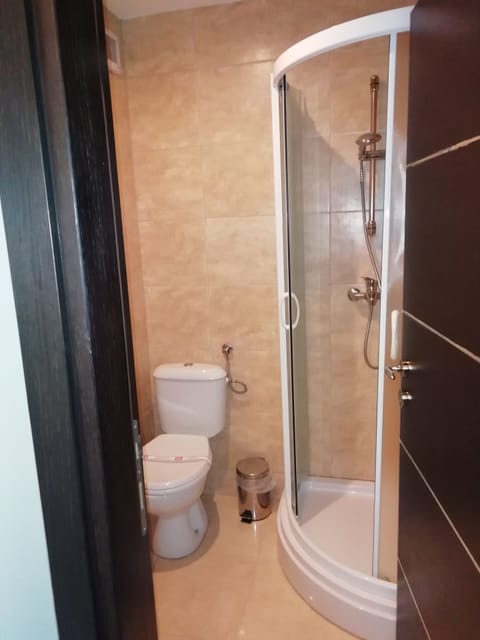 Comfort Triple Room | Bathroom | Shower, hair dryer, slippers, towels