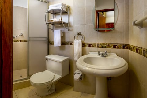 Classic Double Room | Bathroom | Shower, designer toiletries, hair dryer, towels