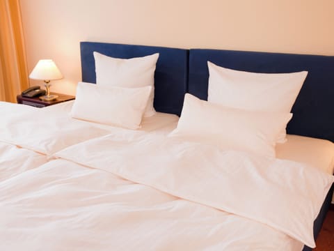 Standard Double Room (partly Basel or mountain view) | Hypo-allergenic bedding, in-room safe, desk, laptop workspace