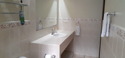 Standard Single Room, 1 Queen Bed | Bathroom | Shower, rainfall showerhead, free toiletries, hair dryer