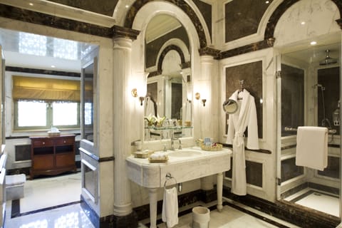 Grand Suite, 1 Bedroom, Lake View (Grand Presidential) | Bathroom | Combined shower/tub, designer toiletries, hair dryer, bathrobes