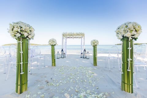 Outdoor wedding area