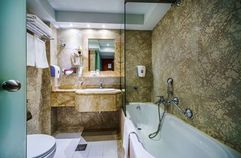 Executive Room | Bathroom | Shower, free toiletries, hair dryer, bathrobes