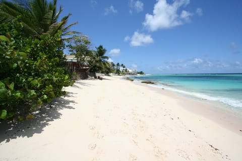 Beach nearby, white sand, sun loungers, beach umbrellas