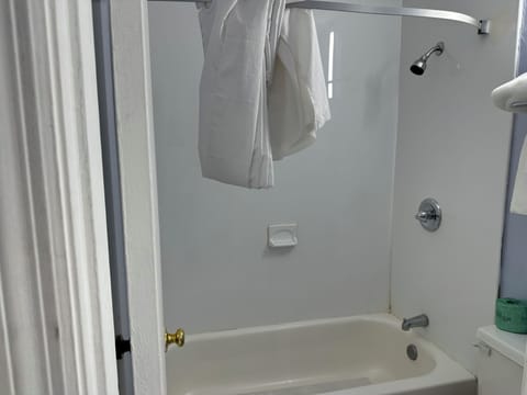 Room, 1 King Bed, Non Smoking | Bathroom | Combined shower/tub, free toiletries, hair dryer, towels