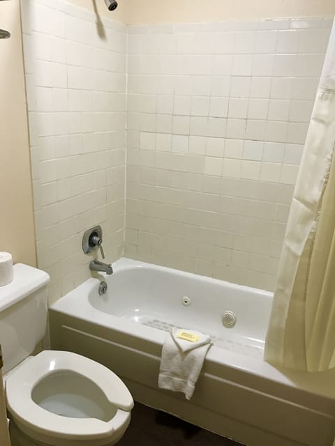 Combined shower/tub, free toiletries