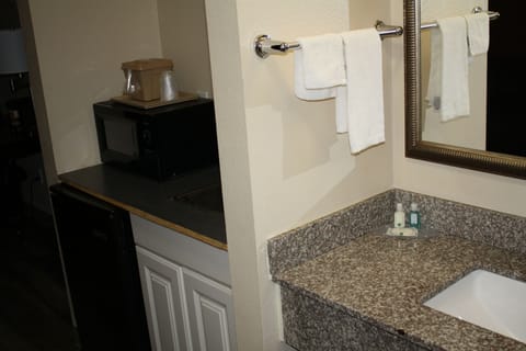 Individually furnished, desk, laptop workspace, blackout drapes