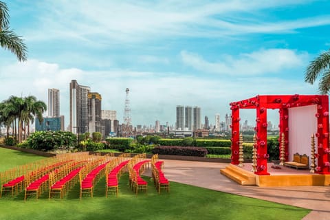 Outdoor banquet area