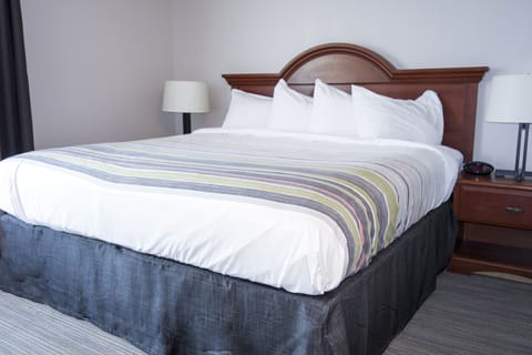 Premium bedding, desk, blackout drapes, iron/ironing board