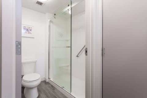 Room, 1 King Bed, Accessible, Non Smoking | Bathroom | Combined shower/tub, hydromassage showerhead, free toiletries