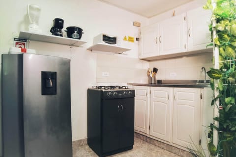 Panoramic Apartment | Private kitchen | Fridge, microwave, cookware/dishes/utensils