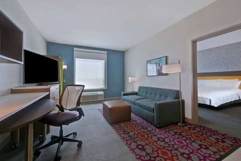 Suite, 1 Bedroom, Non Smoking | Living area | 55-inch flat-screen TV with cable channels, TV