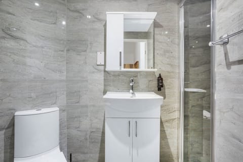 Executive Studio | Bathroom | Shower, free toiletries, hair dryer, towels
