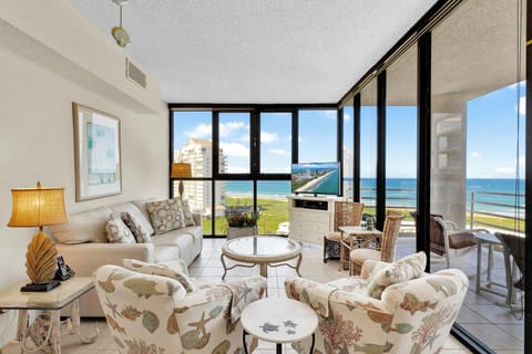 Condo, Multiple Beds, Balcony, Ocean View (SUNCHASE IV 924) | Living area | 42-inch flat-screen TV with cable channels, TV