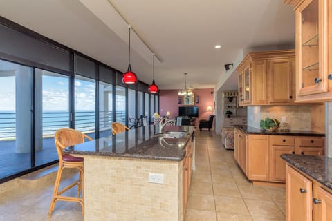 Condo, Multiple Beds, Balcony, Ocean View (SUNCHASE IV 1102) | Private kitchen | Full-size fridge, microwave, oven, stovetop