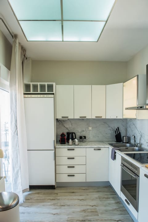 Family Apartment, 2 Bedrooms, City View | Private kitchen | Fridge, oven, stovetop, dishwasher