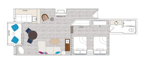 Signature Suite, Multiple Beds, Balcony (Top Floor) | Egyptian cotton sheets, premium bedding, pillowtop beds, in-room safe