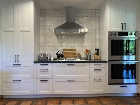 New kitchen & appliances. Double oven with convection option.