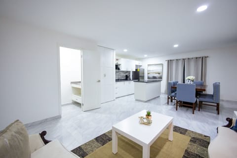 Deluxe Apartment, 3 Bedrooms, Balcony, City View | Living room | Smart TV