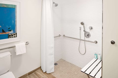 Suite, 1 King Bed, Accessible, Non Smoking | Bathroom shower