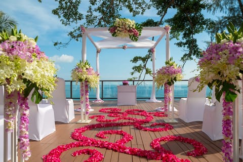 Outdoor wedding area