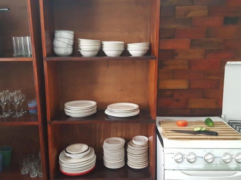 Shared fridge, microwave, cookware/dishes/utensils