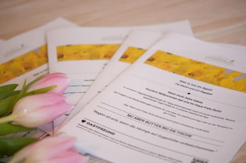 Example of accommodation. guest newspaper